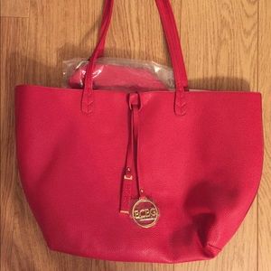 BCBG Red Tote Bag